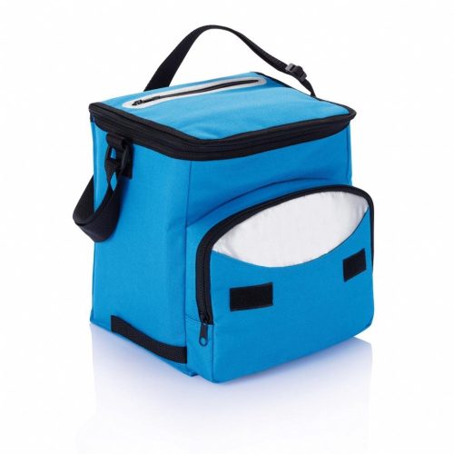 Geanta termoizolanta pliabila pentru mancare si bautura, Everestus, FE, poliester 600D, pe, albastru