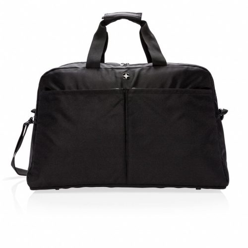Geanta RFID, compartiment laptop 15.6 inch, 2 buzunare frontale, Swiss Peak, RD, poliester, negru