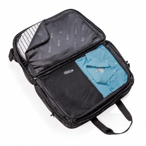 Geanta RFID, compartiment laptop 15.6 inch, 2 buzunare frontale, Swiss Peak, RD, poliester, negru