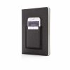 Agenda A5 deluxe cu buzunar pentru telefon, Everestus, JU026, poliuretan, negru