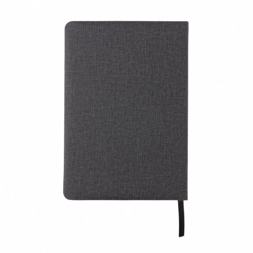 Agenda A5 deluxe cu buzunar pentru telefon, Everestus, JU026, poliuretan, negru