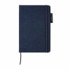 Agenda A5 cu coperta denim, 160 pagini, Everestus, DM, bumbac, hartie, albastru navy