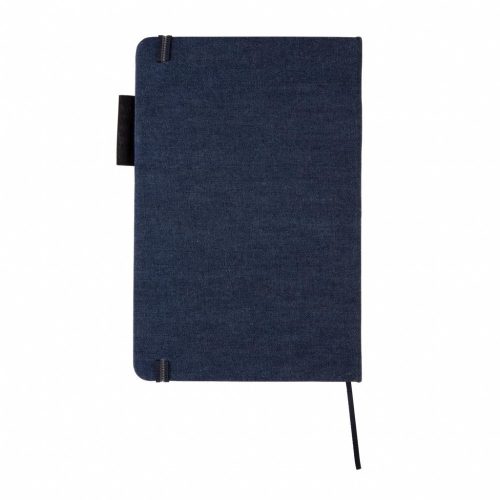 Agenda A5 cu coperta denim, 160 pagini, Everestus, DM, bumbac, hartie, albastru navy