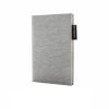 Agenda A5 160 pagini, coperta tare din material textil, Everestus, JY, poliester, hartie, gri