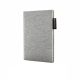 Agenda A5 160 pagini, coperta tare din material textil, Everestus, JY, poliester, hartie, gri