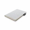Agenda A5 160 pagini, coperta tare din material textil, Everestus, JY, poliester, hartie, gri