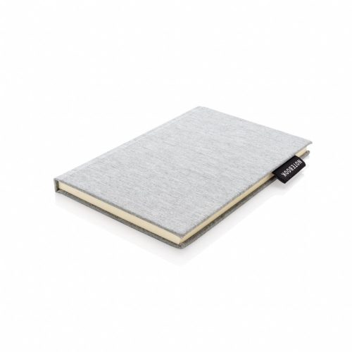 Agenda A5 160 pagini, coperta tare din material textil, Everestus, JY, poliester, hartie, gri