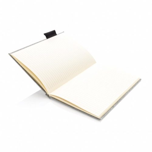 Agenda A5 160 pagini, coperta tare din material textil, Everestus, JY, poliester, hartie, gri