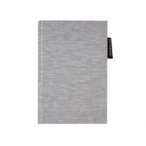 Agenda A5 160 pagini, coperta tare din material textil, Everestus, JY, poliester, hartie, gri