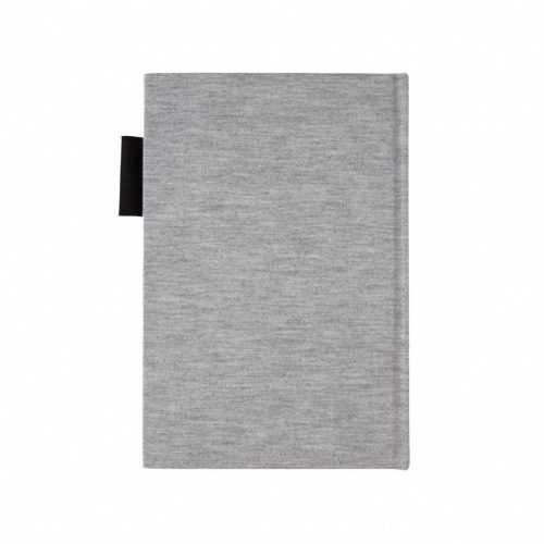 Agenda A5 160 pagini, coperta tare din material textil, Everestus, JY, poliester, hartie, gri
