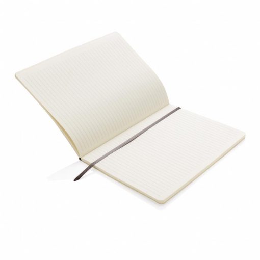 Agenda B5 cu coperta moale flexibila, 160 pagini, inchidere cu elastic, Everestus, XL, pu, hartie, gri