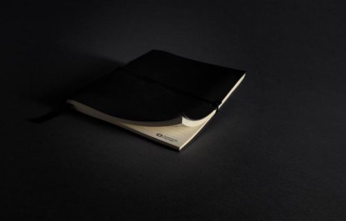 Agenda A5 deluxe cu coperta moale flexibila, Swiss Peak, JU031, poliuretan, negru