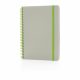 Agenda A5, dictando, coperta cu spirala si elastic, 160 pagini, Everestus, 9IA19257, PVC, Verde