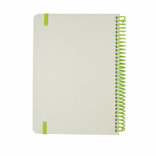 Agenda A5, dictando, coperta cu spirala si elastic, 160 pagini, Everestus, 9IA19257, PVC, Verde