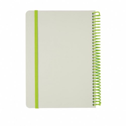 Agenda A5, dictando, coperta cu spirala si elastic, 160 pagini, Everestus, 9IA19257, PVC, Verde