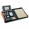 Mapa A4 cu fermoar, suport telefon/tableta, Everestus, EL, pu, carton, negru