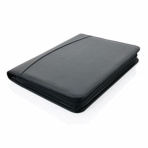 Mapa A4 cu fermoar, suport telefon/tableta, Everestus, EL, pu, carton, negru
