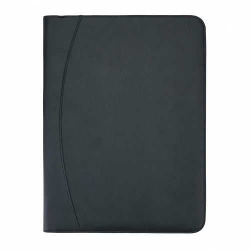 Mapa A4 cu fermoar, suport telefon/tableta, Everestus, EL, pu, carton, negru