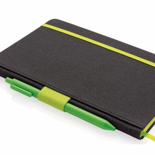 Agenda A5 deluxe cu suport de pix, Everestus, JU023, poliuretan, verde