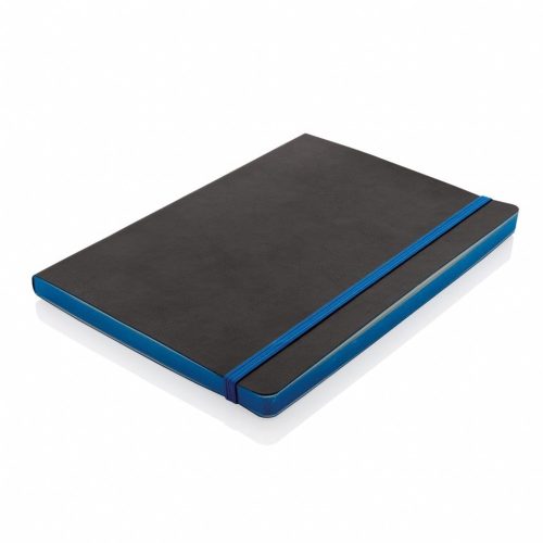 Agenda A5, 180 pagini, coperta moale cu elastic, Everestus, 9IA19249, Hartie, Poliuretan, Albastru
