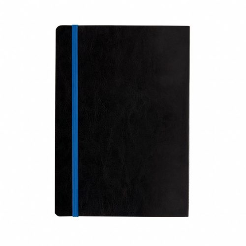 Agenda A5, 180 pagini, coperta moale cu elastic, Everestus, 9IA19249, Hartie, Poliuretan, Albastru