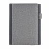 Agenda A5 coperta magnetica, suport pix si 3 locuri de carduri, 128 pagini, Everestus, DE, pu, hartie, gri