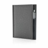 Agenda A5 coperta magnetica, suport pix si 3 locuri de carduri, 128 pagini, Everestus, DE, pu, hartie, gri