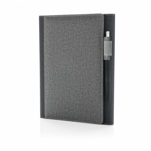 Agenda A5 coperta magnetica, suport pix si 3 locuri de carduri, 128 pagini, Everestus, DE, pu, hartie, gri