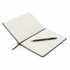 Agenda A5 coperta tare PU standard si pix metalic stylus, Everestus, SD, hartie, otel inoxidabil, negru