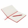 Agenda A5 coperta tare PU standard si pix metalic stylus, Everestus, SD, hartie, otel inoxidabil, rosu