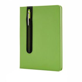   Agenda A5 coperta tare PU standard si pix metalic stylus, Everestus, SD, hartie, otel inoxidabil, verde