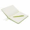 Agenda A5 coperta tare PU standard si pix metalic stylus, Everestus, SD, hartie, otel inoxidabil, verde