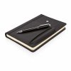 Set agenda si pix, coperta poliester 1680D si 600D, 192 pagini detasabile, Swiss Peak, RE, pu, negru