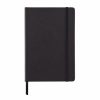 Agenda A5 cu coperta tare pu, 160 pagini cu liniatura, Everestus, HR, hartie, poliester, negru
