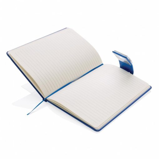 Agenda A5, 160 pagini, lampa de carte cu lumina led, Everestus, BK, hartie, tpr, albastru