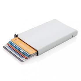   Portcard securizat RFID, maxim 6-10 carduri, Everestus, 20IAN094, Aluminiu, ABS, Argintiu