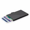 Portcard securizat RFID, Everestus, RD, aluminiu, negru, 8x64x95 mm