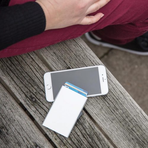 Portcard securizat RFID, Everestus, RD, aluminiu, argintiu, 8x64x95 mm