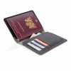 Portofel pentru pasaport securizat RFID, XD, QC, pu, negru, 4x100x145 mm, breloc inclus din piele ecologica si metal