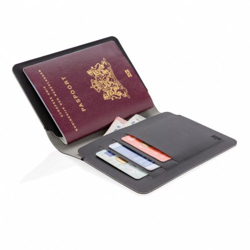 Portofel pentru pasaport securizat RFID, XD, QC, pu, negru, 4x100x145 mm