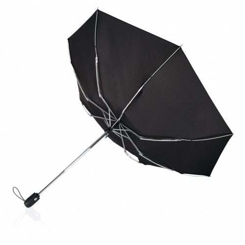 Umbrela automata 21 inch, 3 sectiuni, Swiss Peak, TR, poliester 190T, fibra de sticla, negru