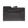 Portofel pentru carduri securizat RFID, Everestus, CE, pu, aluminiu, negru, 16x68x95 mm