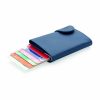 Portcard securizat RFID, Everestus, JU005, poliuretan, aluminiu, albastru