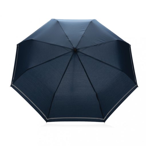 Umbrela de ploaie mini, reflectorizanta, Everestus, 21OCT0997, 56.5 x ø 96 cm, Poliester, Metal, Albastru, saculet inclus