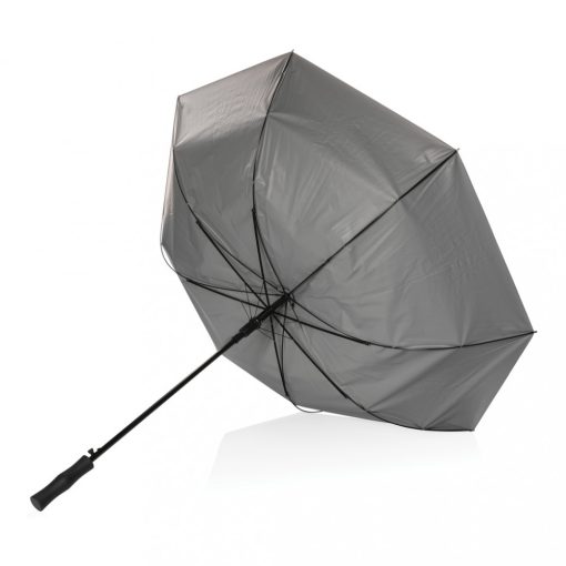 Umbrela bicolora cu deschidere automata, Everestus, 21OCT1040, 90.5 x ø 120 cm, Poliester, Metal, Argintiu, saculet inclus