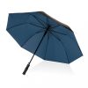 Umbrela bicolora cu deschidere automata, Everestus, 21OCT1041, 90.5 x ø 120 cm, Poliester, Metal, Albastru, saculet inclus