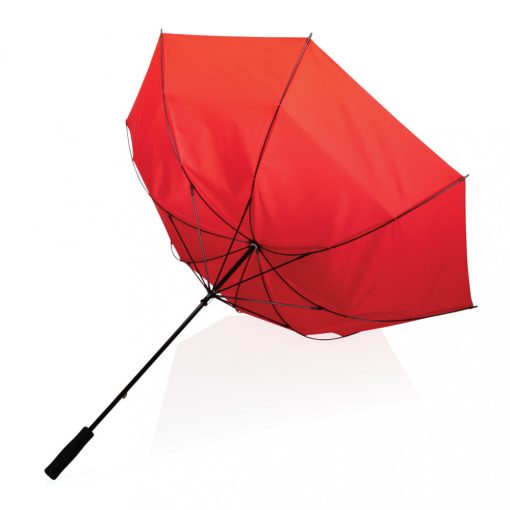 Umbrela rezistenta la vant, Everestus, 21OCT1046, 97 x ø 130 cm, Poliester, Fibra de sticla, Rosu, saculet inclus