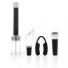 Set accesorii vin, 4 piese, 21.5xø6 cm, Everestus, 20SEP0646, ABS, Otel, Negru