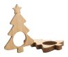 Set 4 suporturi de servetele cu design de Craciun, Everestus, 21OCT1145, 75 x 96 x 12 mm, Bambus, Natur