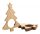 Set 4 suporturi de servetele cu design de Craciun, Everestus, 21OCT1145, 75 x 96 x 12 mm, Bambus, Natur